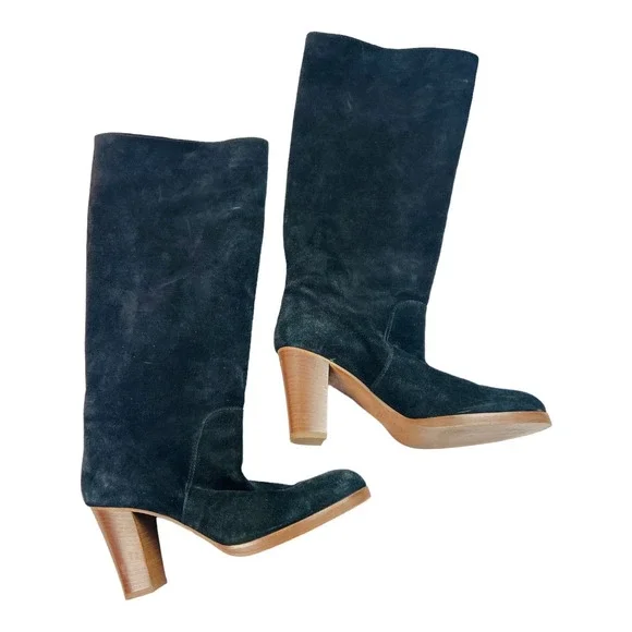 Crew Factory Shoes J Crew Womens Suede Block Heels Round